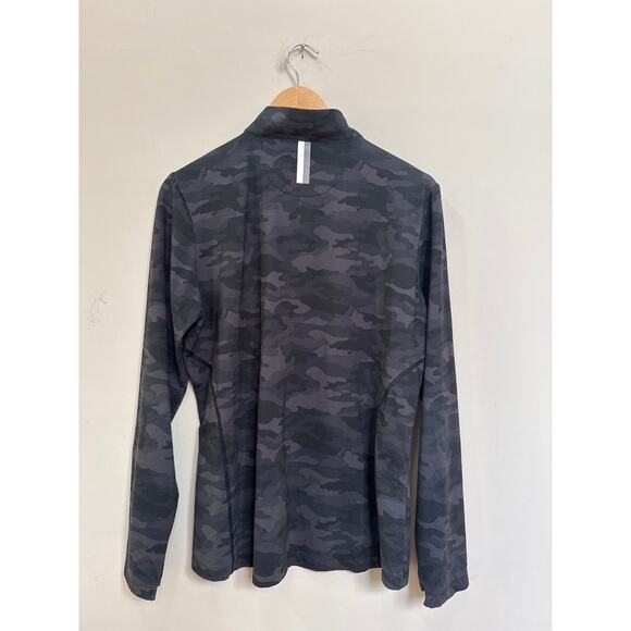Womens Rhoback Performance 1/4 Zip Golf Athleisure Black Grey Camo Large - Picture 5 of 6